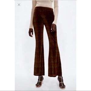 Zara plaid texture pants
